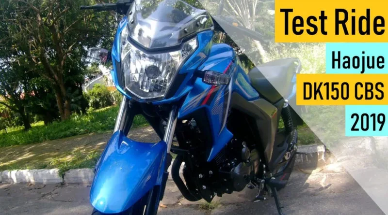 haojue dk150 cbs 2019 teste ride