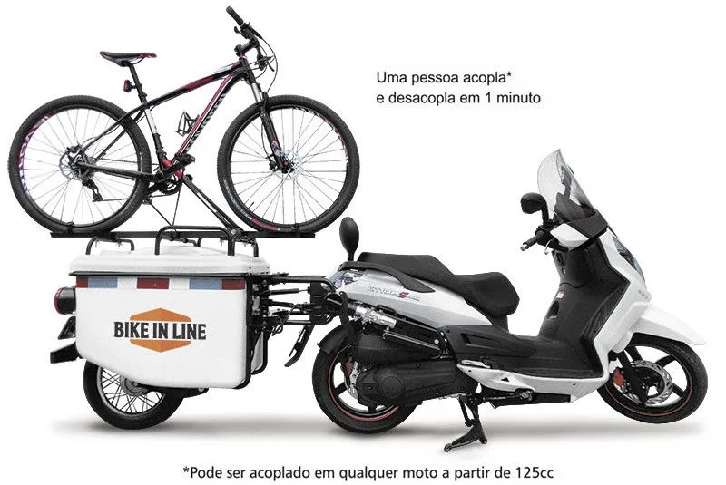 semirreboque mono roda para motos bike in line