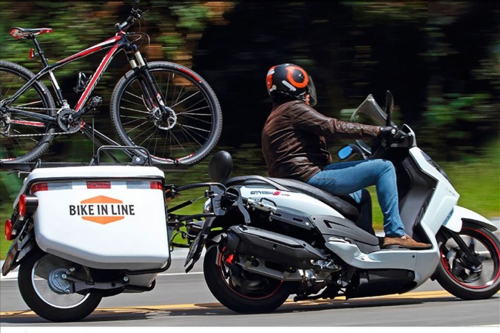 semirreboque mono roda para motos bike in line
