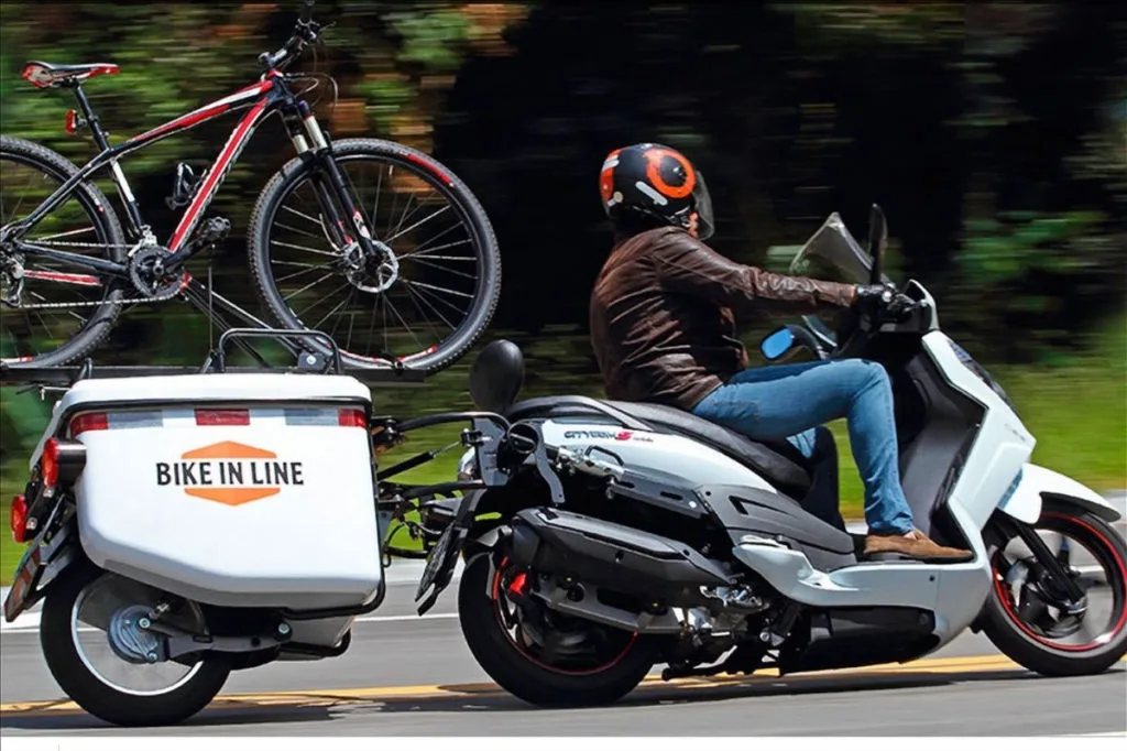 semirreboque mono roda para motos bike in line
