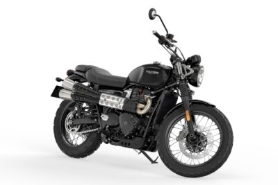 street scrambler 2021 preta lateral direita frontal