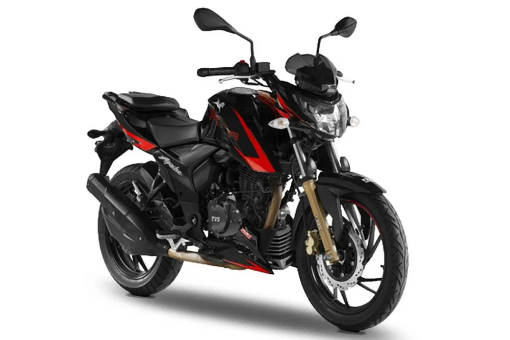 dafra apache rtr 200 cbs 2022 preta frontal lateral direita