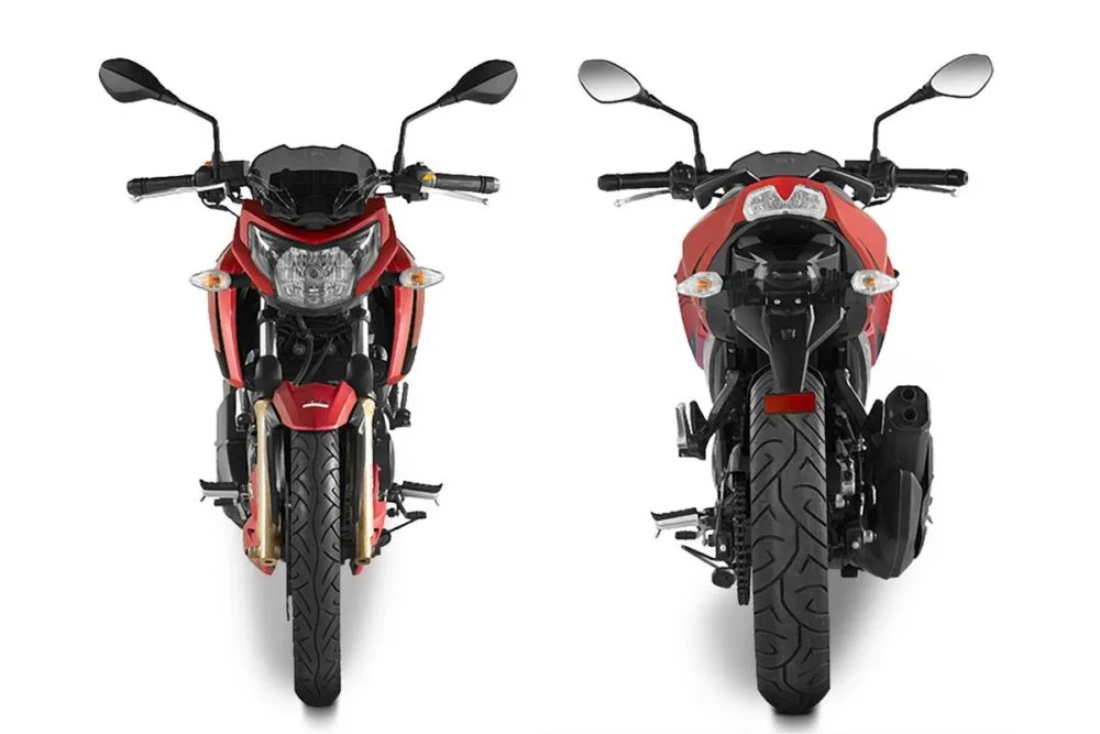 dafra apache rtr 200 cbs 2022 frente e traseira