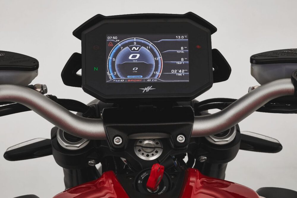 mv agusta brutale rosso 2021 painel
