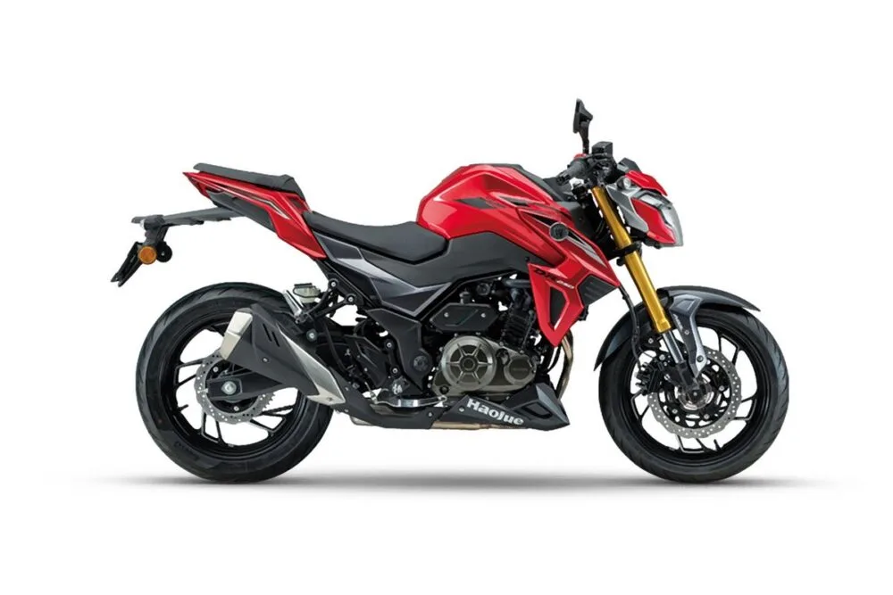 haojue dr 250 vermelha lado direito