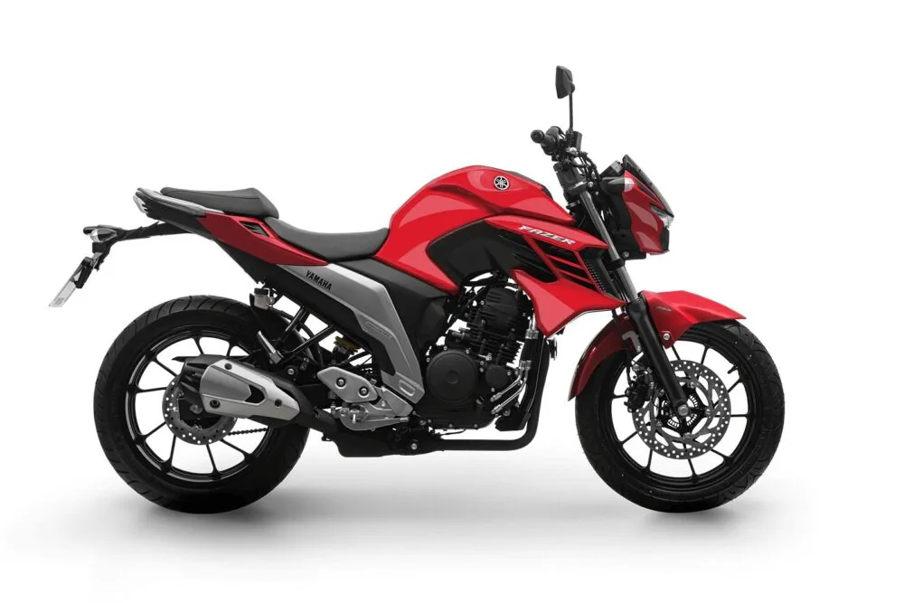 yamaha fazer fz25 abs 2022 vermelha lateral direita