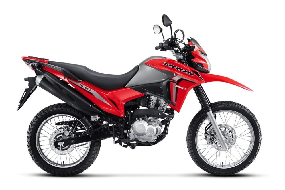 honda bros 160 2022 vermelha lateral direita