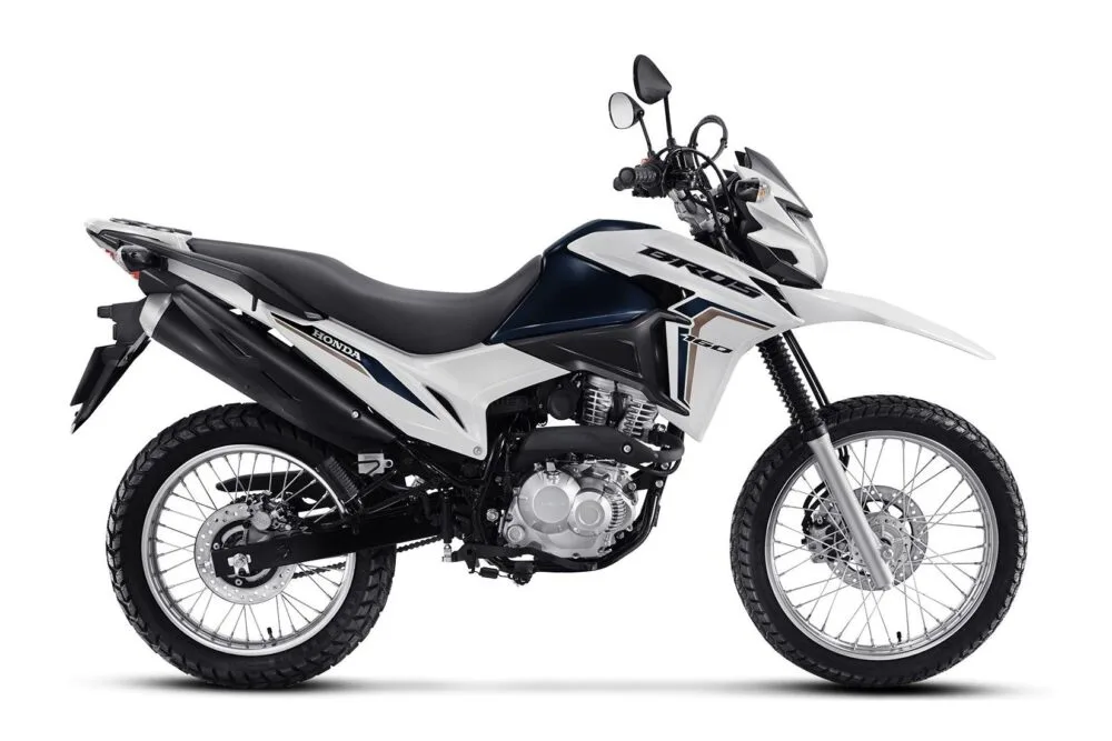 honda bros 160 2022 branca lateral direita