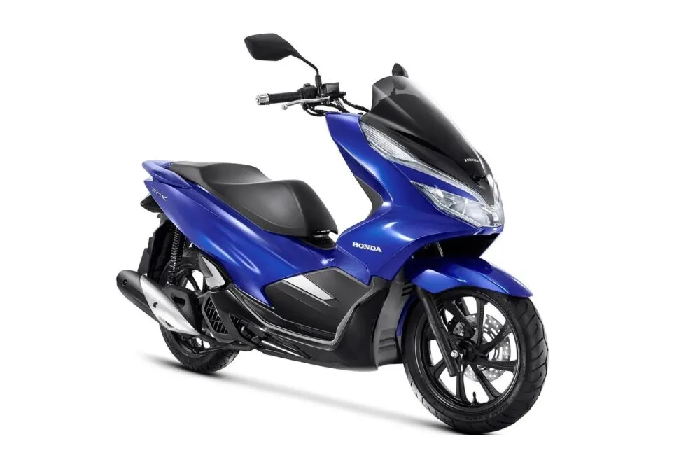 honda pcx 2022 cbs azul frontal