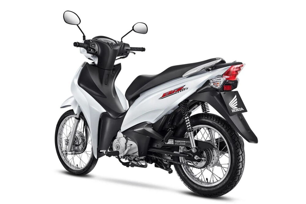 honda biz 110i 2022 branca traseira