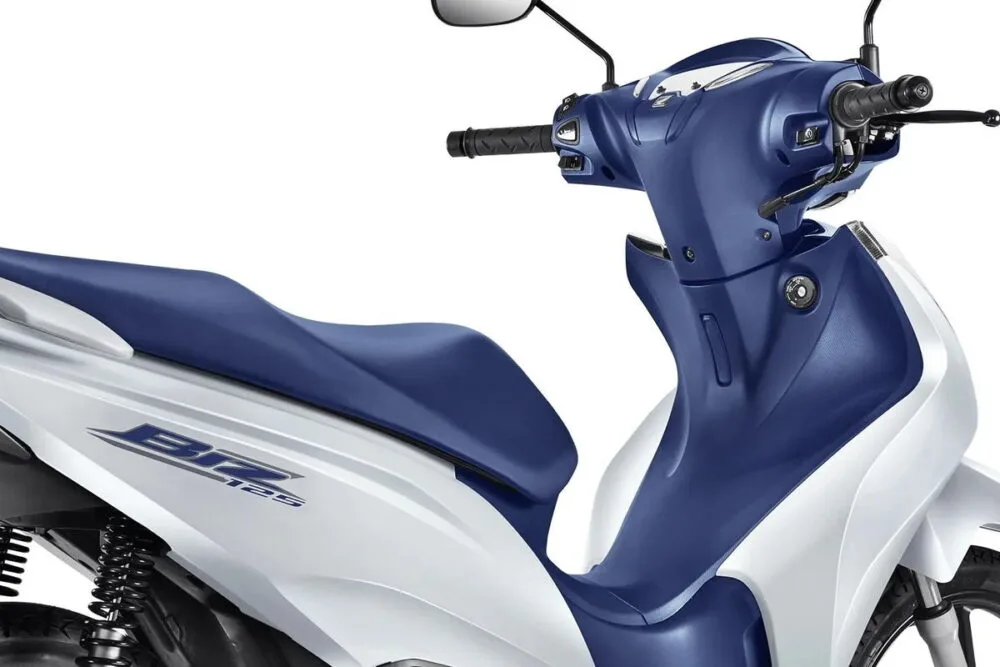 honda biz 125 2022 azul e branco