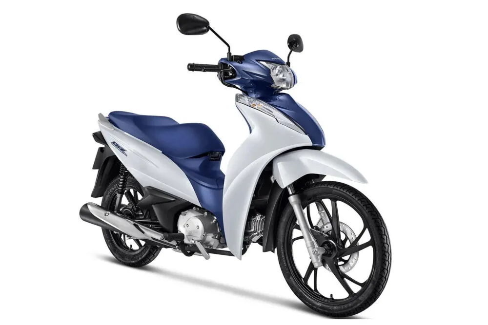 honda biz 125 2022 azul e branco
