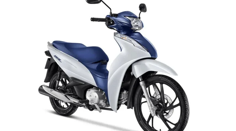 honda biz 125 2022 azul e branco