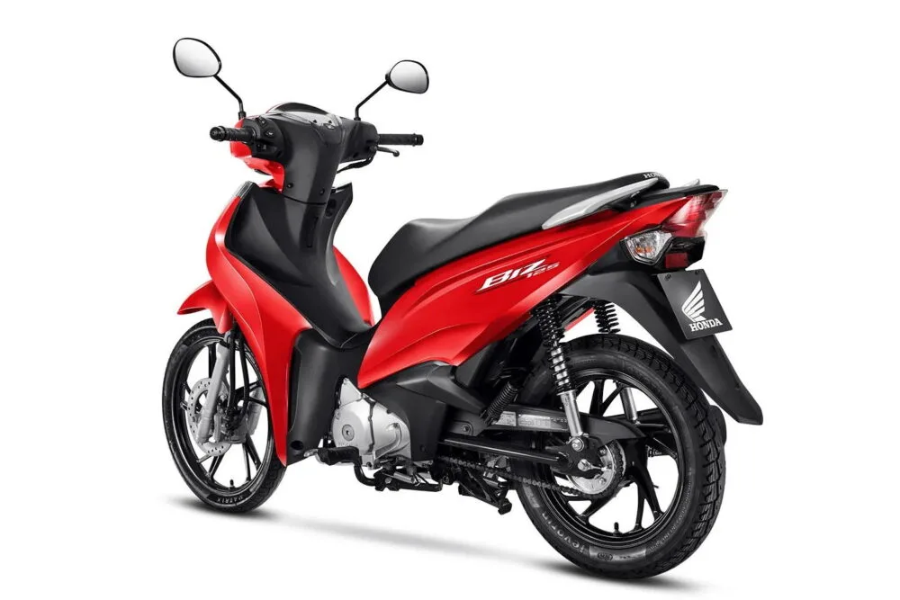 honda biz 125 2022 vermelho traseira