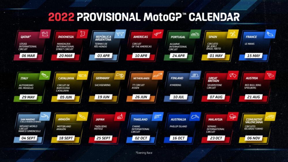 motogp calendário 2022