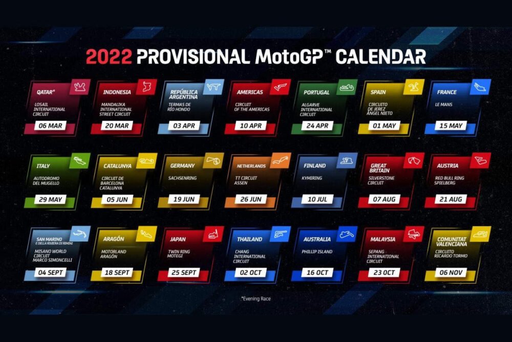 motogp calendário 2022