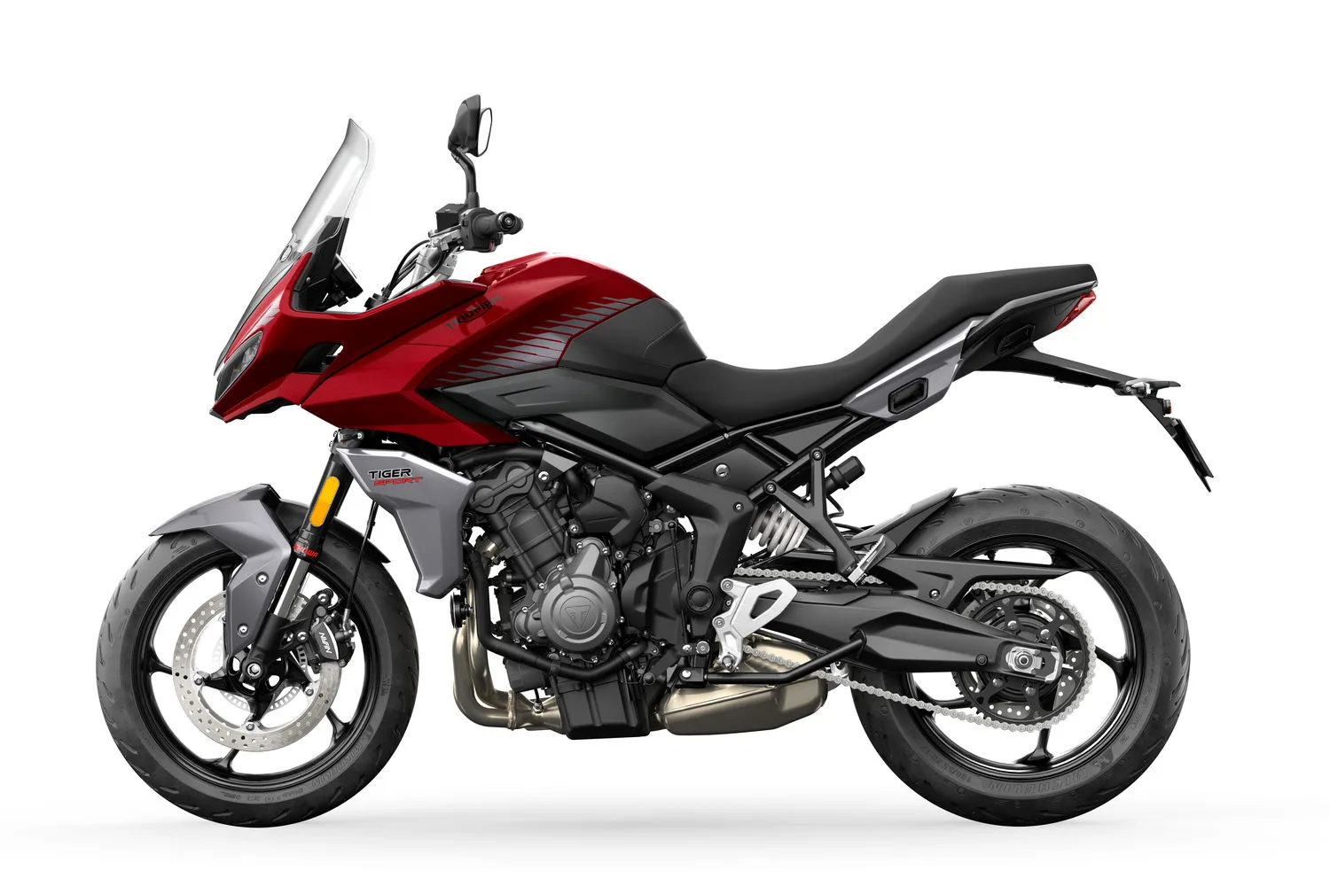 tiger sport 660 2022 vermelha lateral esquerda
