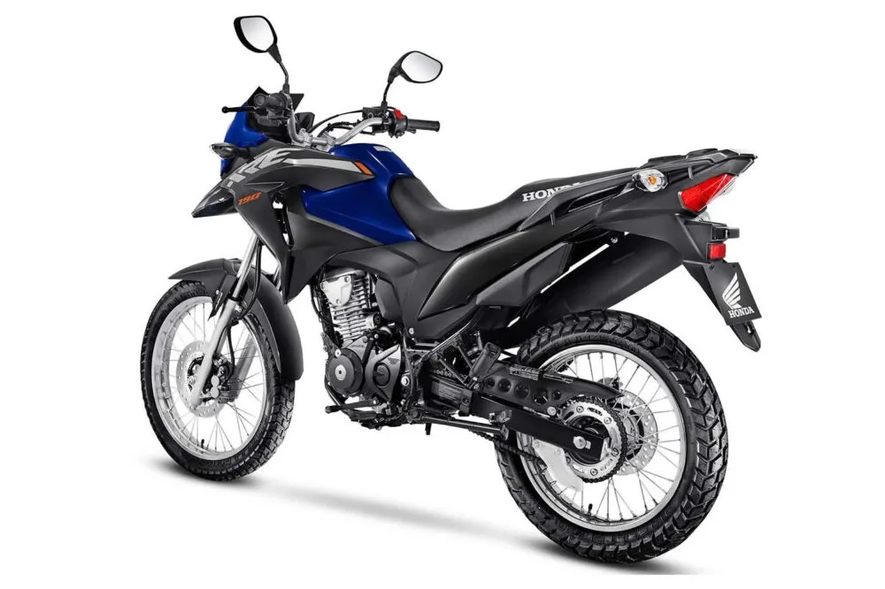 honda xre 190 2022 azul traseira