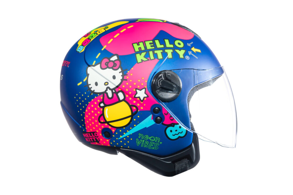 capacete freeway hello kity neon
